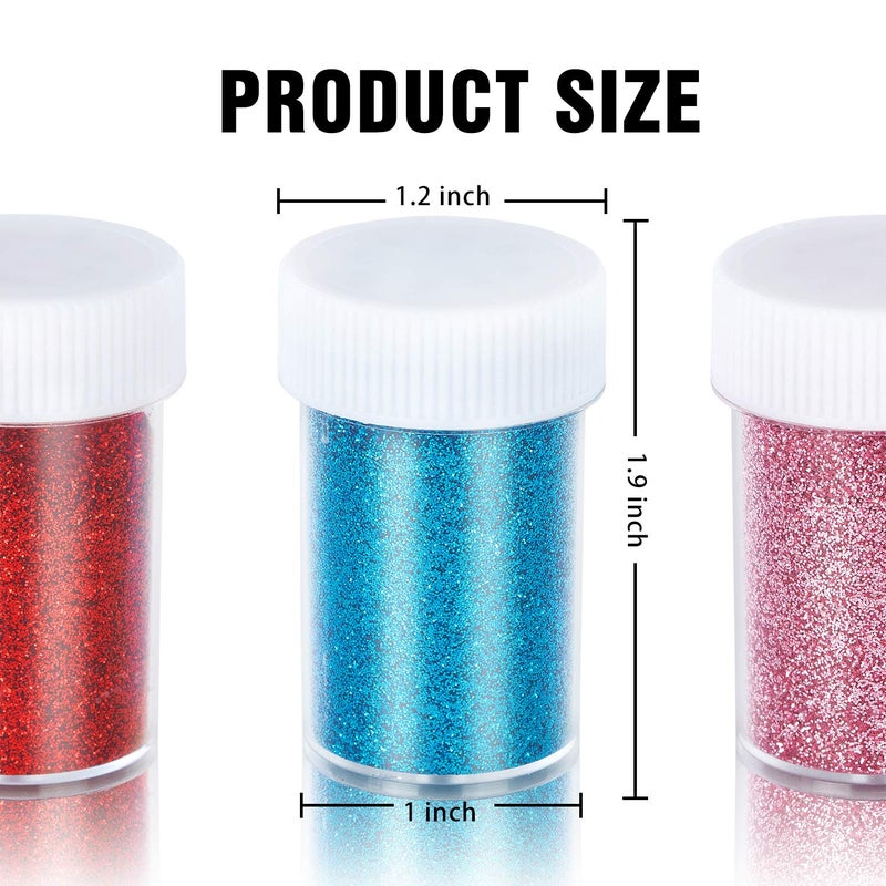 TORC Ultra Fine Glitter Set - 12 Vibrant Colors for Resin Crafts, Nail Art, Slime & Tumbler Decorations | Non-Toxic Body, Face, Hair Glitter | Christmas & Epoxy Projects (Bulk Supplies) - Image 2
